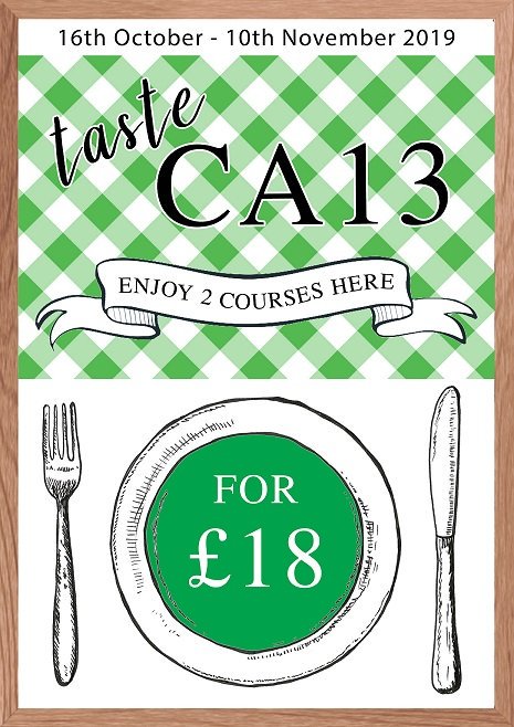 We're one of the restaurants taking part in the TASTECA13 Restaurant event over the next 3 weeks in #Cockermouth.

2 courses just £18 from a special, weekly changing menu. Visit frederickscockermouth.co.uk/events/taste-c…