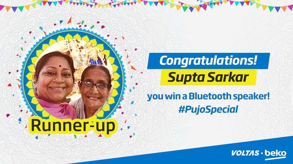 VoltasBeko's tweet image. Drum-rolls please! Here are our winners for the #PujoSpecial contest. Hope your celebrations were as special as your selfies!