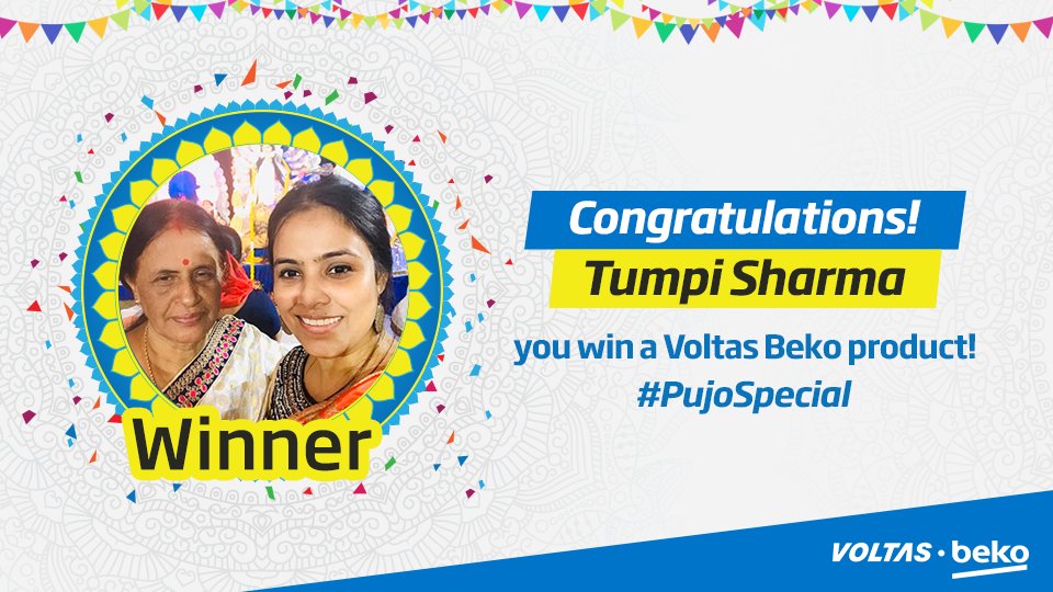 VoltasBeko's tweet image. Drum-rolls please! Here are our winners for the #PujoSpecial contest. Hope your celebrations were as special as your selfies!