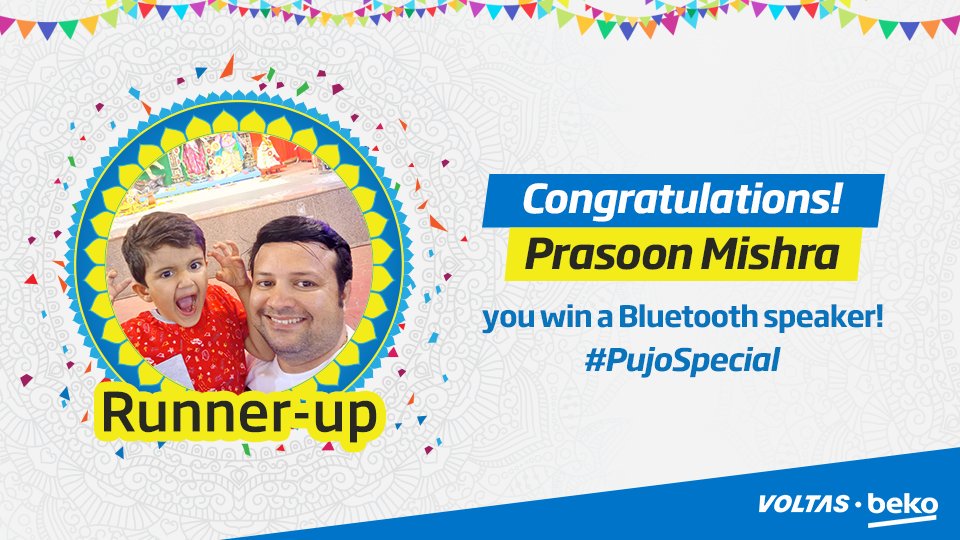 VoltasBeko's tweet image. Drum-rolls please! Here are our winners for the #PujoSpecial contest. Hope your celebrations were as special as your selfies!