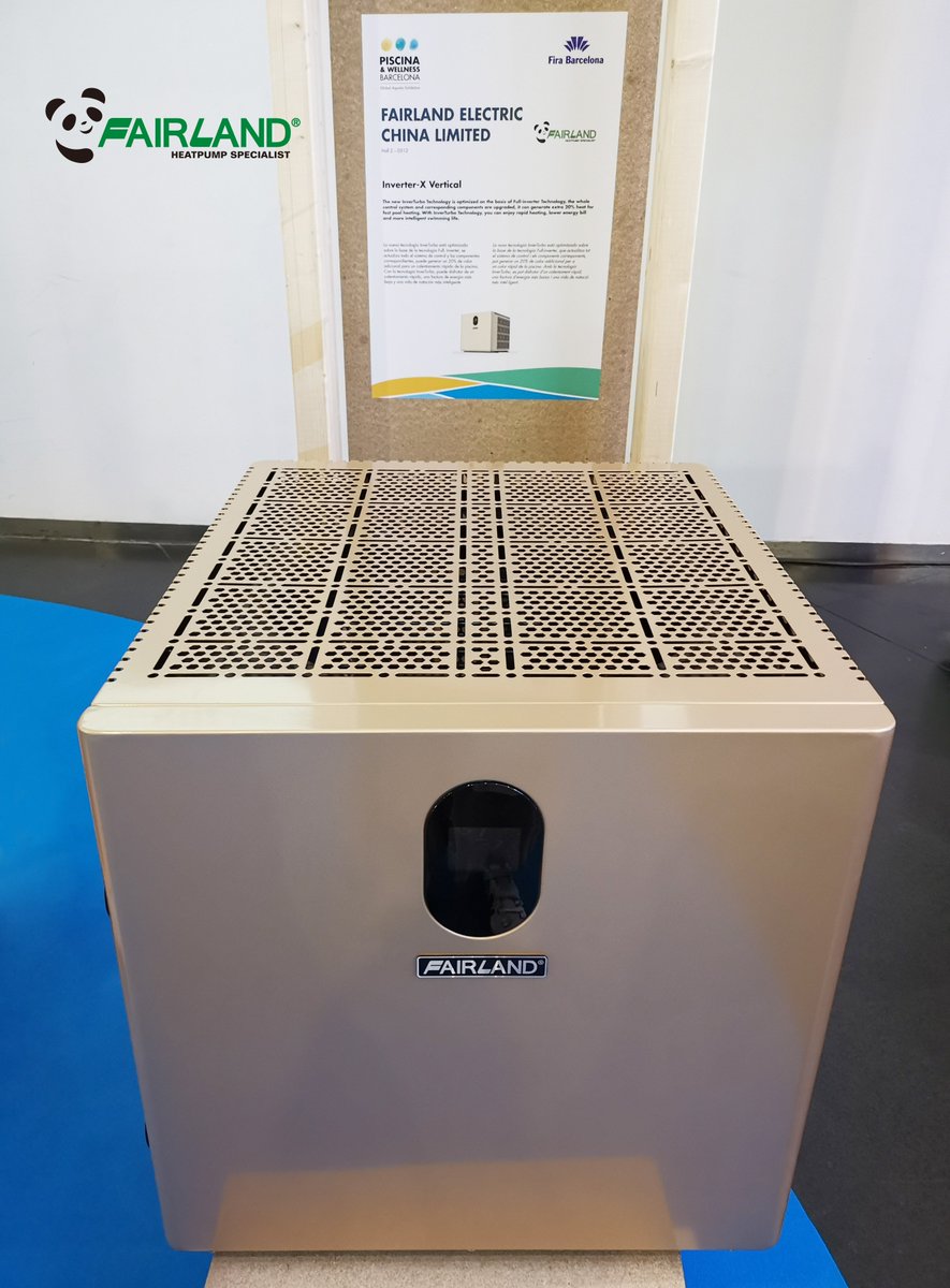 Fairlandchina's tweet photo. Debut in #PiscinaWellness #Barcelona! #Fairland Inver-X Vertical is exposed in #Novedades hall at the main entrance to Hall 2. Warmly welcoming you for the first look! To find out more about Inver-X and #InverTurbo Technology, why not join us at stand D512? See you there! https://t.co/RW9S40HaIf