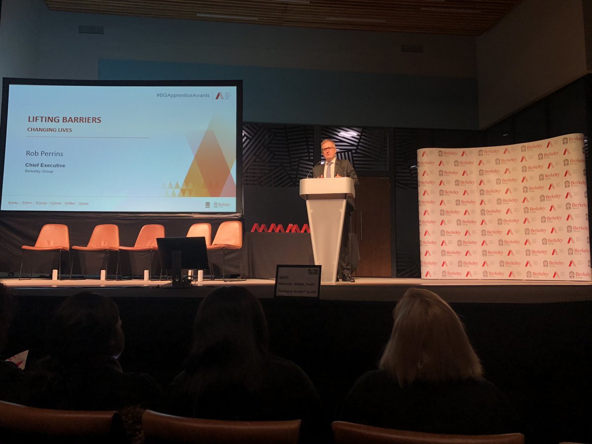 Andrew_Cox1's tweet photo. Here live at the @BerkeleyGroupUK #apprenticeship #awards. CEO Rob Perrins opens with “These awards are about celebrating apprenticeships and the people who blaze a trail where others will follow”. Can’t wait to see who wins! @LSEColleges #loveFE #BGApprenticeAwards https://t.co/5DaBvUyxgr