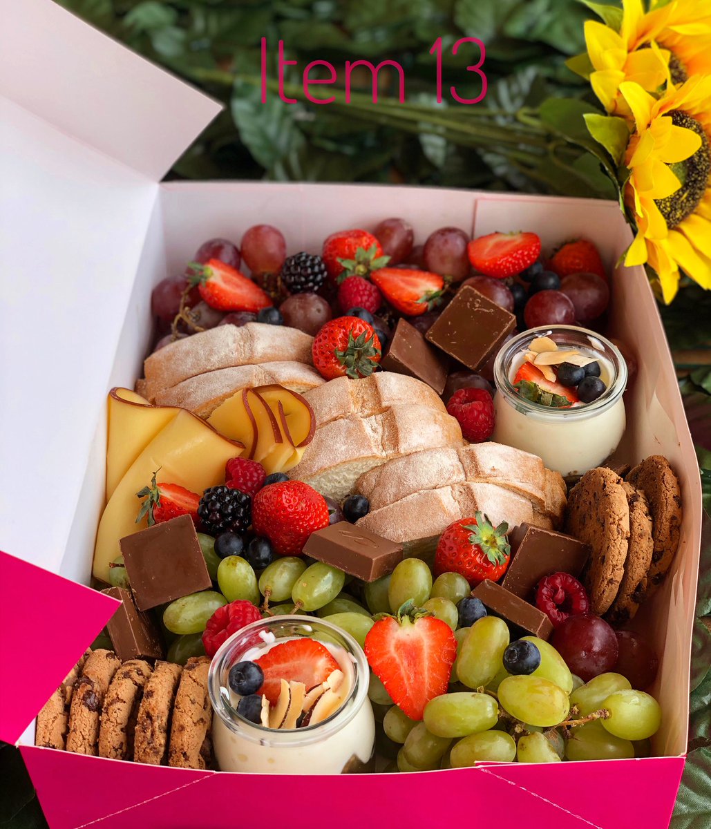 Our simple Graze and Fruit Combo for the lovely lady. 
_
Let’s help you make a love one happy. 
_
#item13#fingerfoods#grazebox#fruitboxes