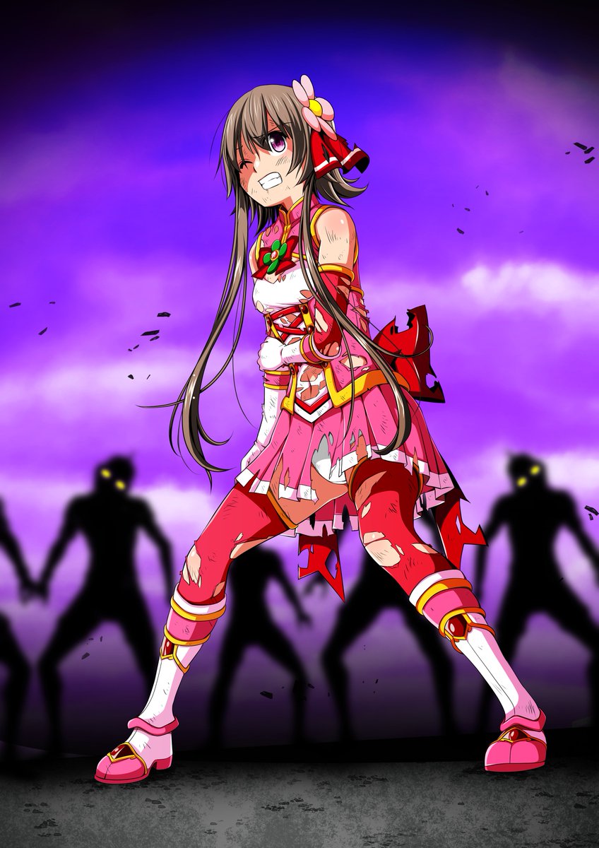 こえだ商店 イラストまとめ 今回は 半変身解除編 です まとめはこれで最後になります 今までお付き合いいただき ありがとうございました 変身ヒロイン パンチラ 服ビリ ヒロピン クローバーローゼ 半変身解除