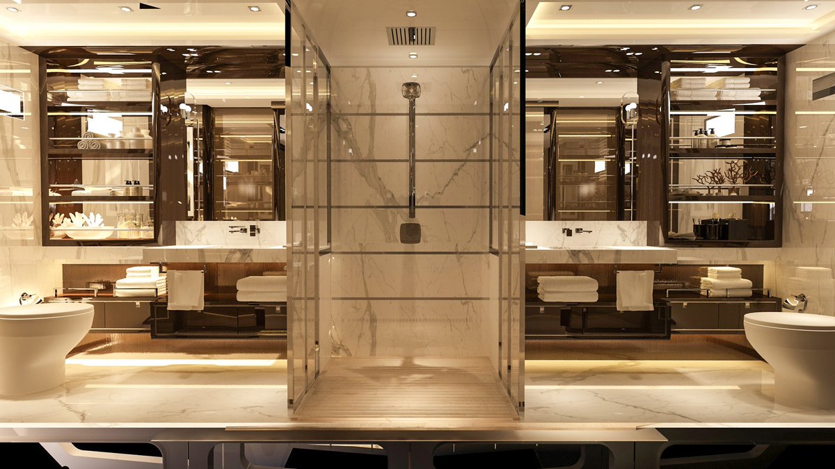 BeringYachts's tweet photo. Every detail of this luxury interior of Bering 73 will let the owner feel absolute comfort and “in home away from home” ✨ #bering #beringyachts #bering73 #interiors #design #yachtdesign #comfort #exploration #steelyacht #customyacht #shipyard #yachtinglifestyle https://t.co/G36BkRNlcJ