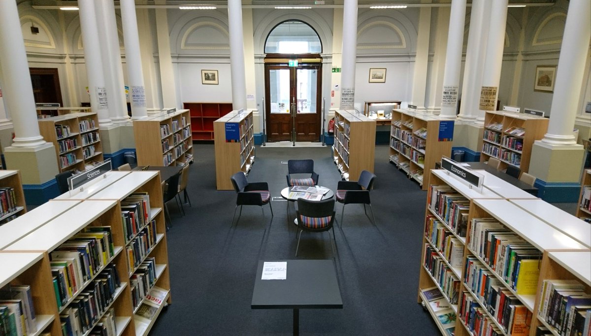 BelfastCentLib's tweet photo. If you suffer from #Alogotransiphobia - the fear of being caught on public transport with nothing to read - then why not borrow a book or 2 from our 1st floor Reading Room @BelfastCentLib? Join in person or via link: https://t.co/JCeai2sWIx #FreeToJoin #HereToHelp #StacksOfBooks https://t.co/c6RDnPbQDK