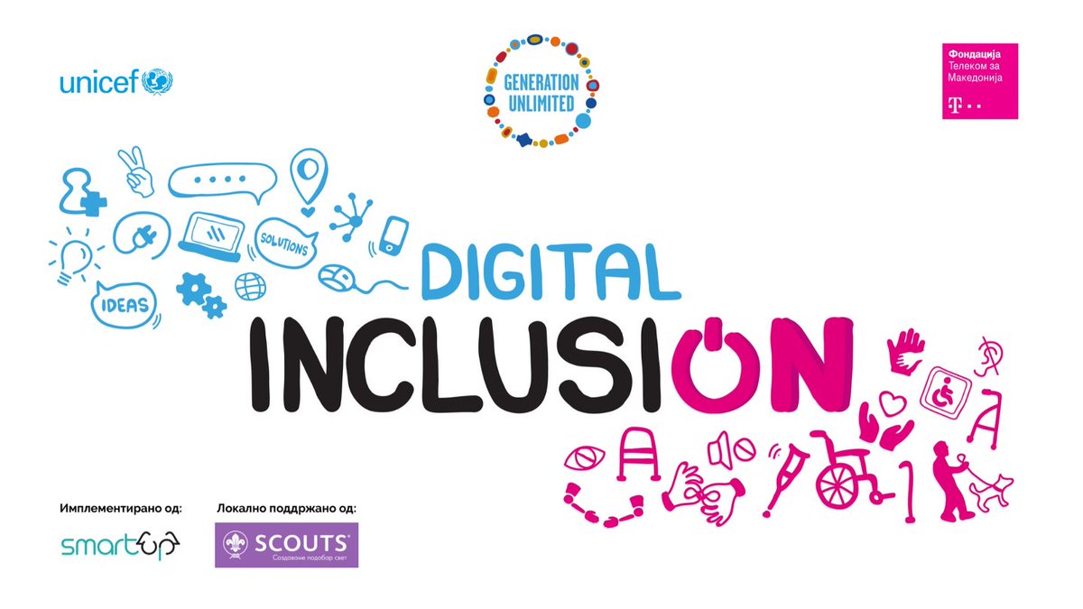 Do you have an idea for a digital solution for inclusion of children with disabilities? Sign up for the open call organized by the Telekom Foundation for Macedonia and UNICEF MK. Use technology to create conditions for a fair digital society. #thisability #GenUnlimited
