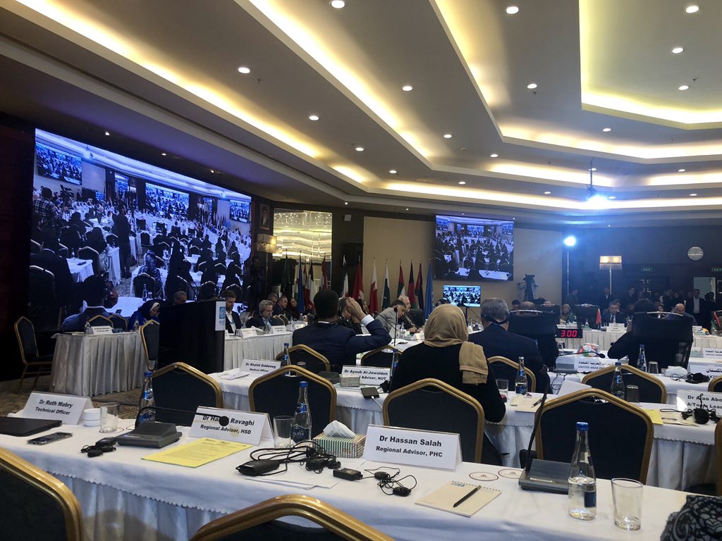 WHOEMRO's tweet photo. #EMRC66 Members renewed commitment to:
➡️#BestNCDs
➡️Strengthen hospital sector 
➡️Response to substance use
➡️Develop evidence-informed policy-making
➡️Ending newborns, child&amp; adolescents death
➡️Strengthen nurse workforce 

They adopted Regional Director’s annual report 2018 https://t.co/5J42v7XKyK