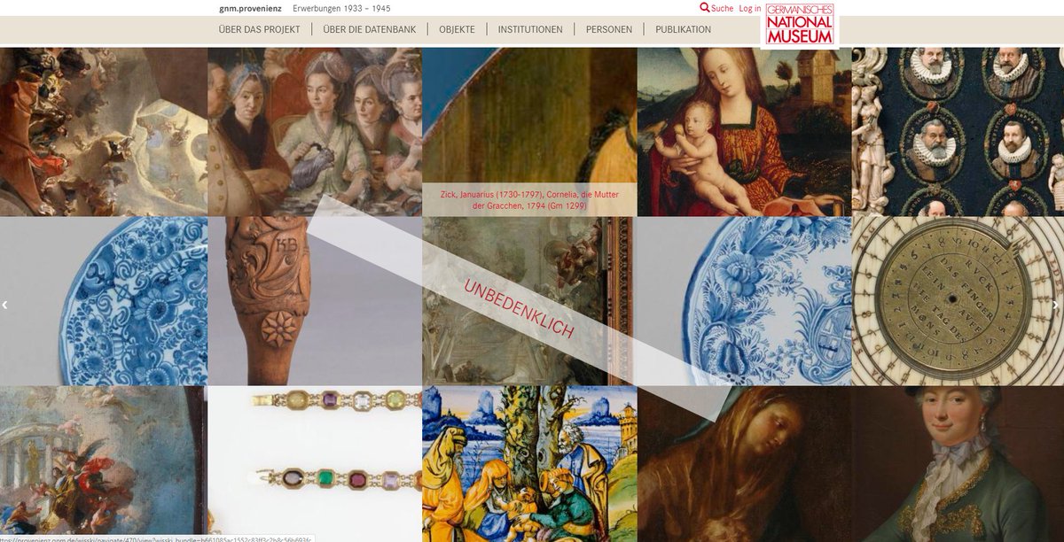 nadine_raddatz's tweet image. Baam!💥 Provenienzen von 1.311 Objekten detailliert untersucht und nun digital präsentiert vom @GNM_Nuernberg, sehr stolz Teil des Teams gewesen zu sein😌#digitalesammlung #provenienzforschung #semanticweb #teamwork provenienz.gnm.de