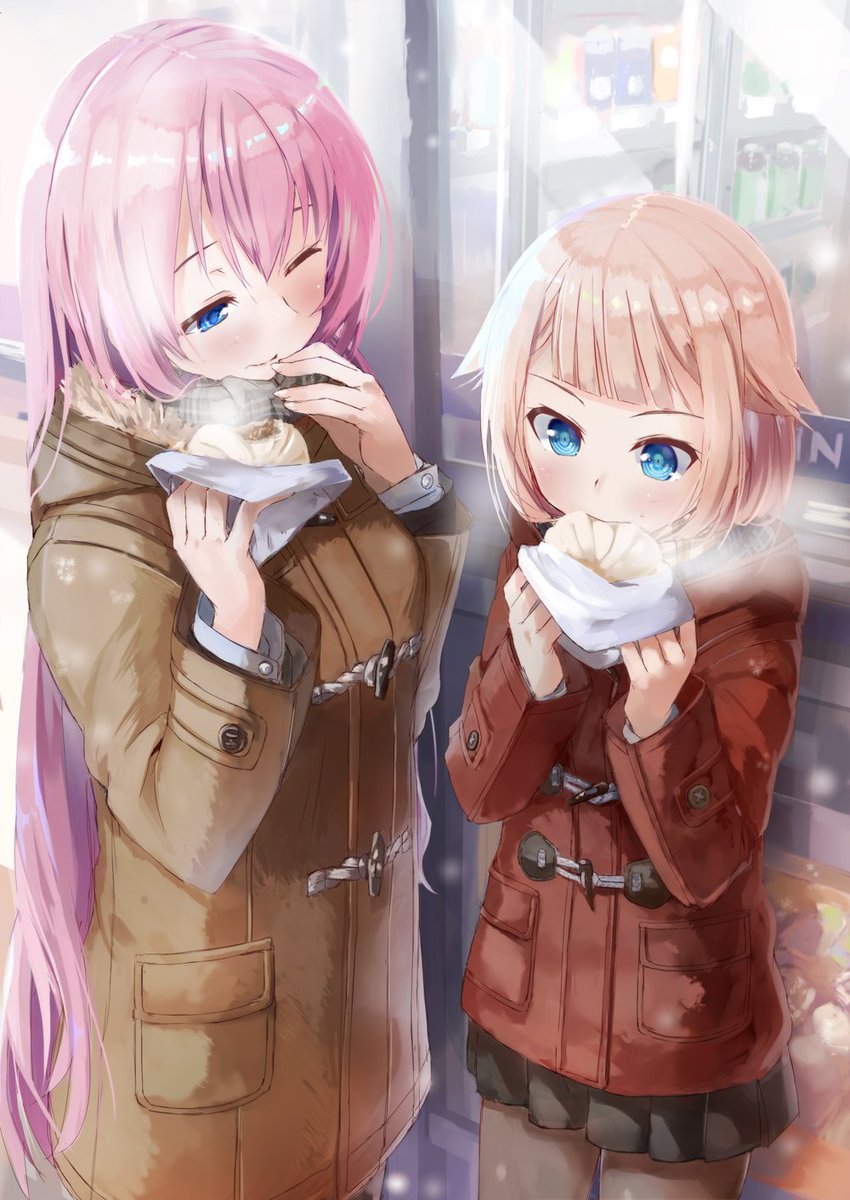 鏡音レン ,鏡音リン 「今日は肉まん蒸して食べたので肉まん絵上げ 」|大堂(daidou)のイラスト