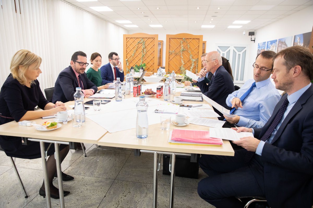 SlovakiaMFA's tweet photo. Slavkov format meeting on expert level in Bratislava. Slovakia 🇸🇰 Czech Republic 🇨🇿 and Austria 🇦🇹 exchange their views on current Int. Law Commission’s Report shortly before it will be debated at #UNGA74 6th Committee in New York #InternationalLaw #S3 #SlavkovFormat #ILC #UNGA https://t.co/wybbysriNP