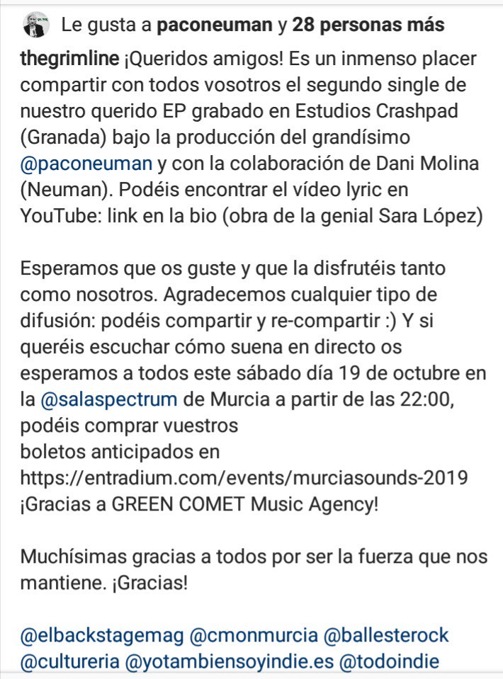 youtu.be/8-6Qz8G2CqE
Feliz jueves Neumanizados.
Os comparto una burrada de tema de la banda <a href="/thegrimline/">The Grim Line</a> : Daybright Stars. Ha sido producida por @paconeuman en los estudios Crashpad y también ha participado Daniel Neuman.
🎶🎶🎶🎸🎸🎸🎸💙💙💙