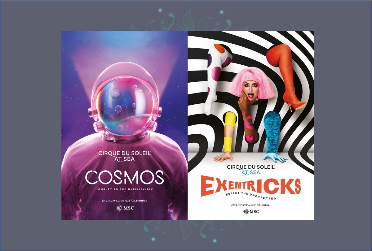 Journey to the unbelievable and expect the unexpected with our two brand new and original <a href="/Cirque/">Cirque du Soleil</a> du Soleil at Sea shows, COSMOS and EXENTRICKS, coming exclusively to #MSCGrandiosa! bit.ly/2MlhmGY