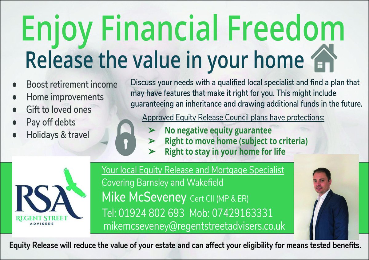 Release the equity in your property with Regent Street Advisers...
buff.ly/307Nzu9
#regentstreetadvisers #dartonarrow