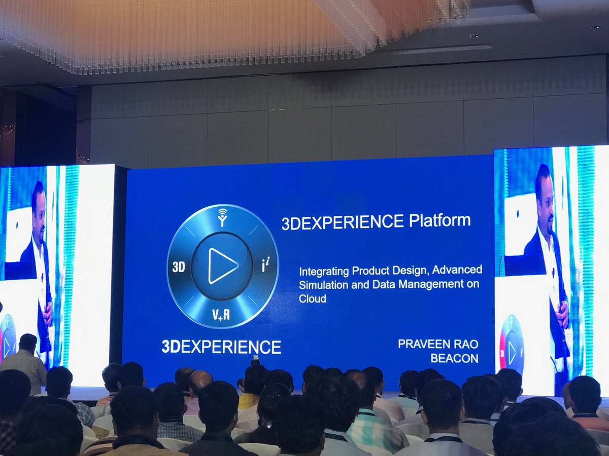 varakumar's tweet photo. Technical presentation of new cloud based #Design solution #3DEXPERIENCE from ⁦@3DSIndia⁩ by Mr. ⁦@praveenrao32⁩ 
#SWX2020LAUNCH #SOLIDWORKS2020 ⁦@BEACON_India⁩ ⁦@SOLIDWORKSIndia⁩ #BeaconIndia https://t.co/uGgKI8A3gB