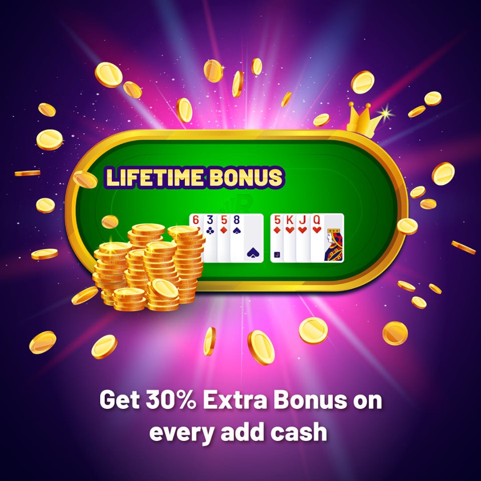 Lifetime bonus offer for all our players. Add cash &amp; get 30% Extra Bonus on every add cash. Play Now: bit.ly/34gnNSQ #Entertainment #cash #extra #Play