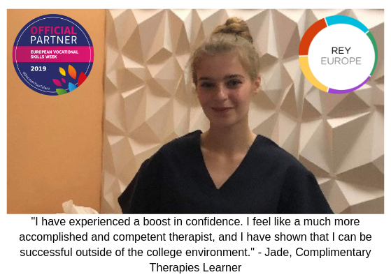rise4yourfuture's tweet photo. Today's #VETSkillsWeek #casestudy is Jade from @BathCollege, who went on a #ComplimentaryTherapies @erasmusplusUK placement to lovely #Crete. @EELICrete https://t.co/Kb8ATteji3 #DiscoverYourTalent https://t.co/1CXCu1aS0y