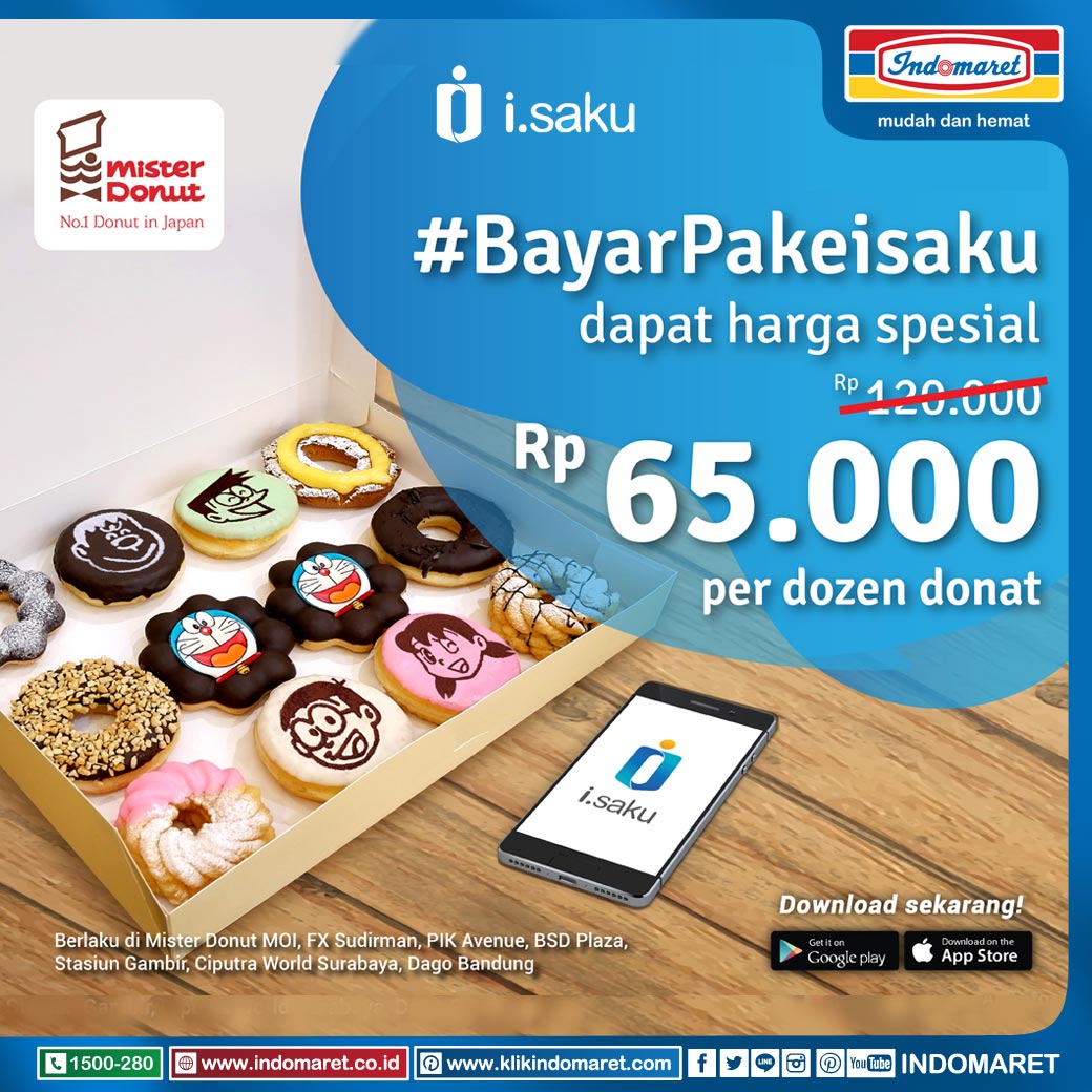 Promo Mister Donut Paket Merdeka Beli Dozen Atau 12 Pcs Gratis 12 Donut