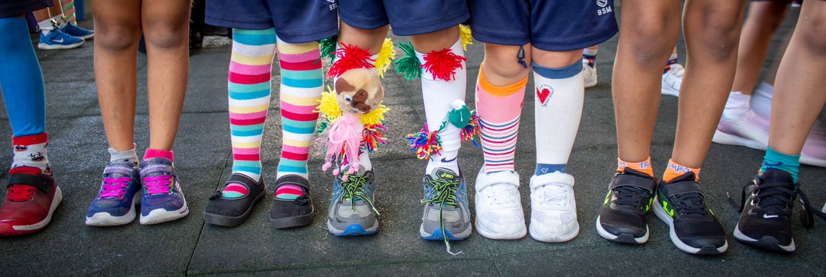 BSMuscat's tweet photo. We had a crazy kind of day today in the Primary School - a crazy socks day! Year 2 arranged the day to raise money for our school charities. There were some impressive socks on display from staff and students! #BSMuscatCharity #BSMuscatPrimary @BSMuscatPrimary https://t.co/Svkg3xxLsK