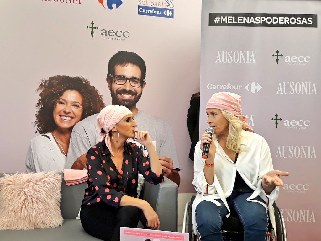 CarrefourES's tweet photo. Presentamos #MelenasPoderosas a favor de las personas afectadas por cáncer de mama con una madrina de excepción, la medallista paralímpica @GemaHassenBey, que también ha librado esta batalla.

#FundaciónSolidaridadCarrefour #Ausonia 
@aecc_es https://t.co/G2FRNKfFfP