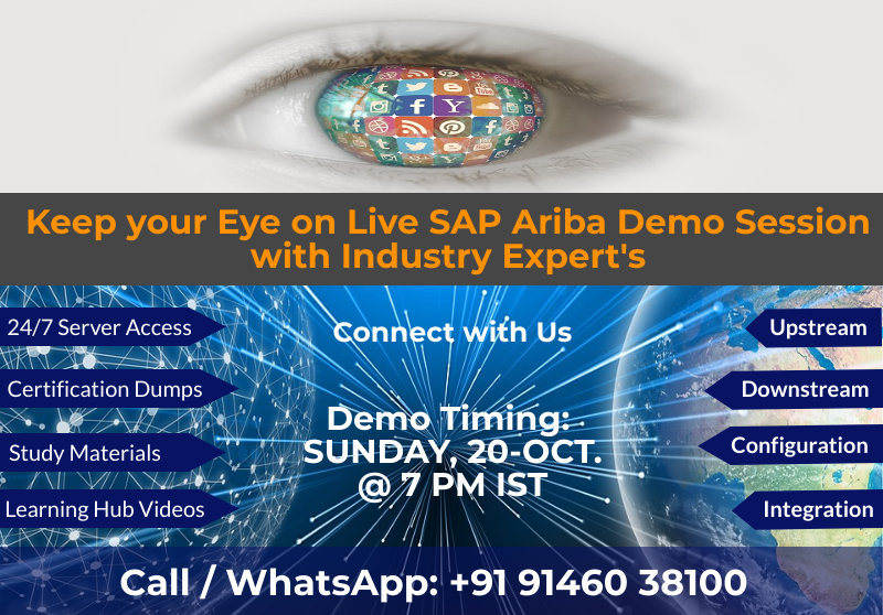 PrachiSAP's tweet photo. Keep your Eyes on Interactive Online SAP Ariba Session on Sunday, 20th Oct. @ 7 PM IST. Connect with us on WhatsApp/Call: +91 9146038100.
#sap #ariba #onlinetraining #demo #career #sapariba #session https://t.co/yprtR06bzG