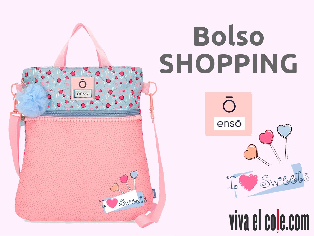 Sal con el estilo y la frescura que aporta el divertido bolso I love sweet de Enso 
bit.ly/bolso-shopper-…
#BolsoShopping #moda #complementos