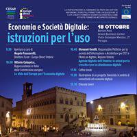 Domani venerdì 18 ottobre si terrà al Barton Park di Perugia l'evento "Economia e società digitale: istruzione per l'uso". Qui sotto il programma e le modalità di partecipazione.