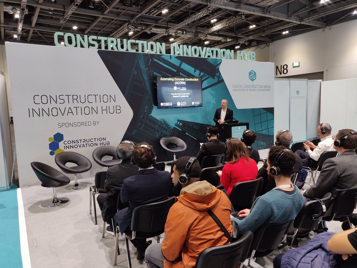 shepherdpg's tweet photo. Presenting the Transforming Construction @AutoConstruct ACORN Project at #DigiConWeek. Thanks to @CIH_HUB for the invitation to speak! https://t.co/rwkOf0LhHV