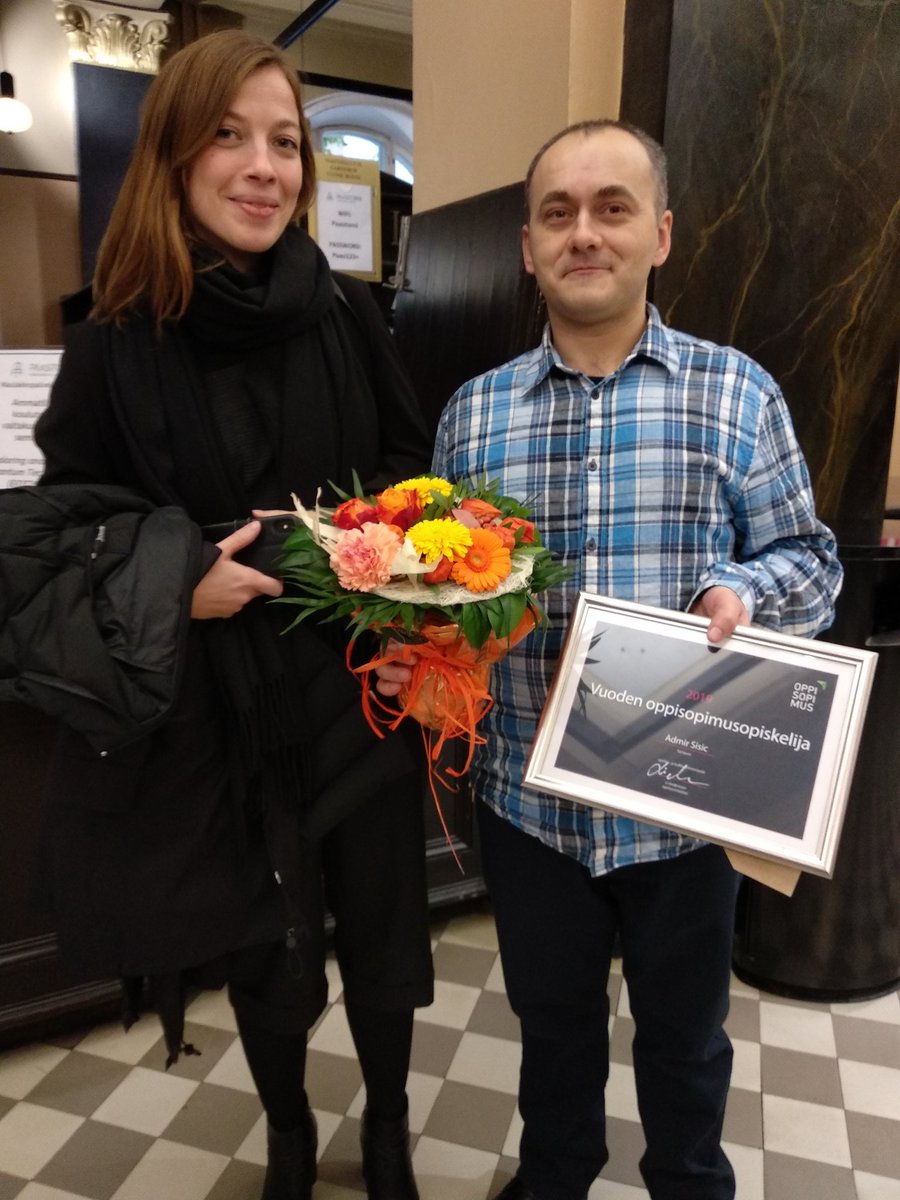 Oppisopimusosaajat palkitsivat vuoden oppisopimusopiskelijan Paasitornissa. Hän on Tredusta  leipuri-kondiittoriksi valmistunut Admir Sisic. Onnea!#oppisopimusosaajat#tredu#oppisopimus#ammatillistaetumatkaa