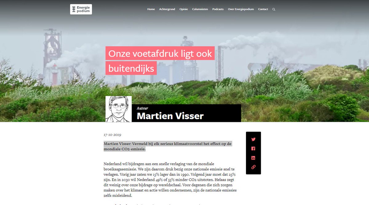 Energiepodium's tweet photo. Martien Visser: Vermeld bij elk serieus klimaatvoorstel het effect op de mondiale CO2-emissie. Lees meer in column ook over nationale CO2-emissie én een nieuw soorten rijst zonder methaanemissie https://t.co/VtiJx6przt https://t.co/NIkPmXhvmA
