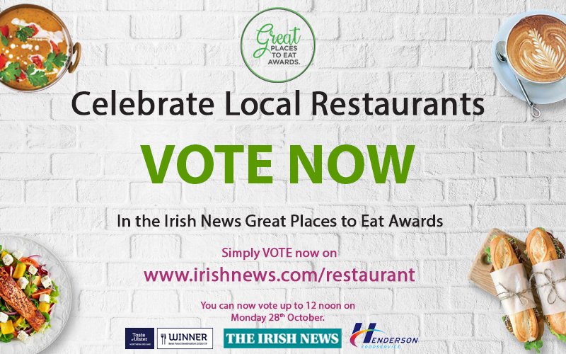 With so many great places to eat these days and more people eating out there is no better way to celebrate  this great initiative. So let's get voting  ✅ irishnews.com/restaurant  #TasteTheGreatness #TasteTheIsland #bethebest
