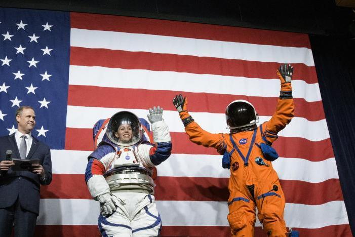 danranger's tweet photo. NASA unveils new spacesuits for exploration of moon, Mars https://t.co/GEdIB5Z0DR #boeingemployee https://t.co/xscR7EYkDH