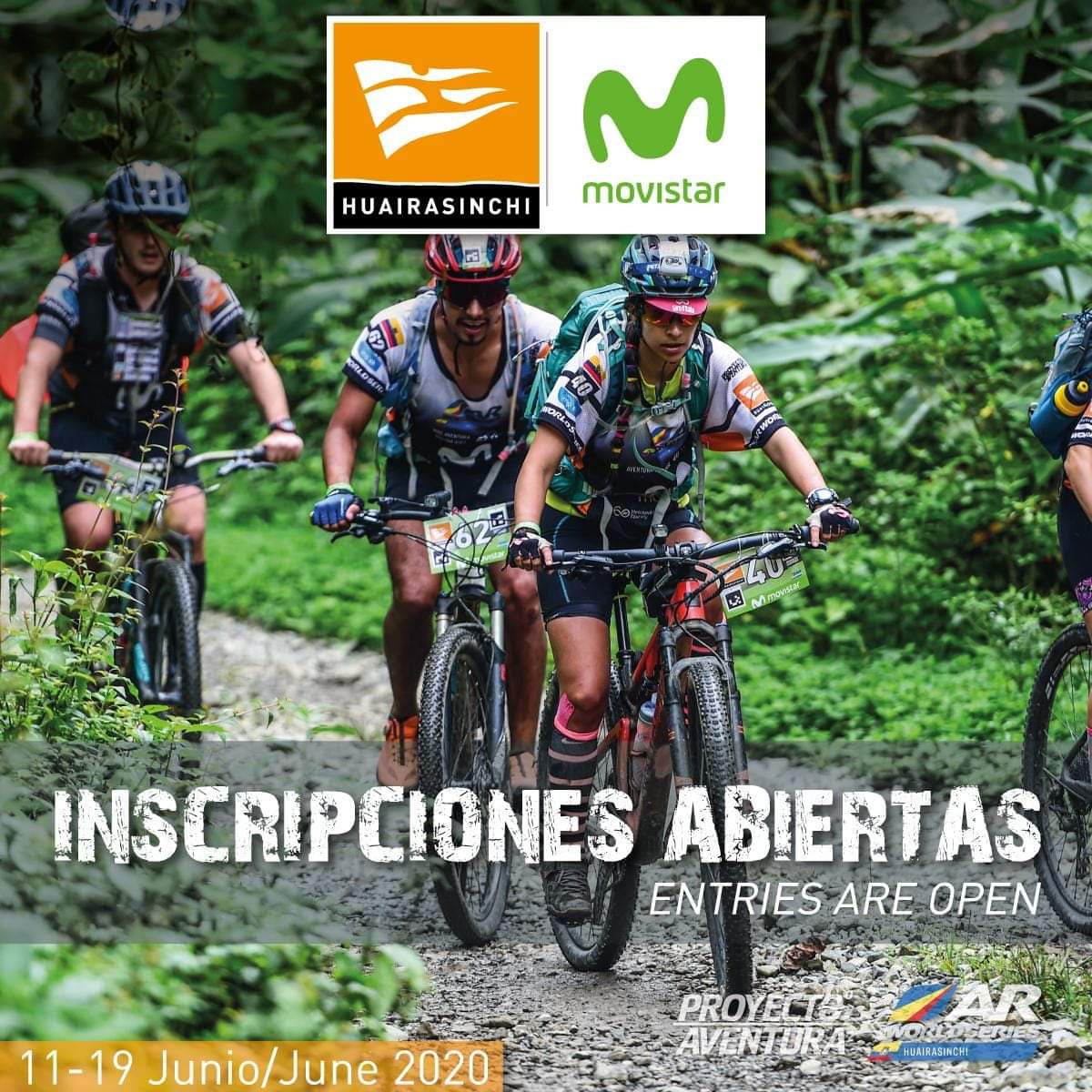 Inscripciones Abiertas para la 17ma edición del #HUAIRASINCHI 2020 💪
----------------------------
Entries are open for the 17th edition of #Huairasinchi 2020

📆 11 - 19 Jun