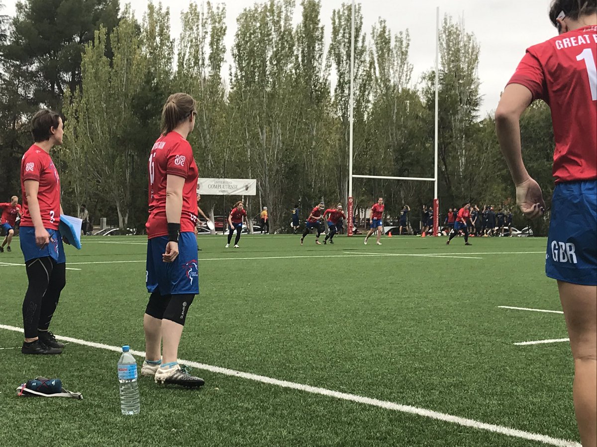 Cheering on the GBWM, who are 8-6 up on Italy at half! #EMUC2019