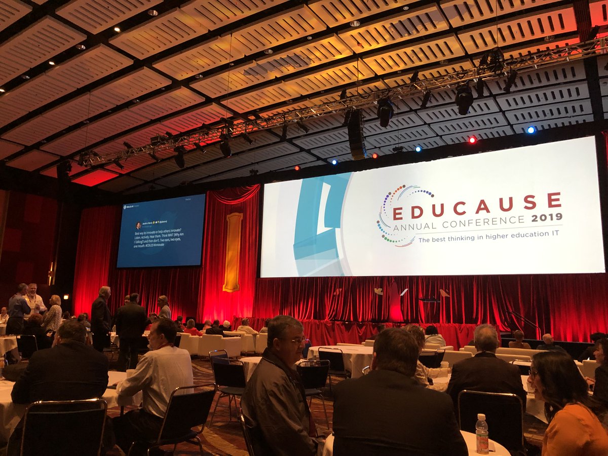 Getting ready for the final general session at #edu19 It’s been huge, a little overwhelming at times, but met some great people, got some new ideas and much to take back for <a href="/ucisa/">UCISA</a>