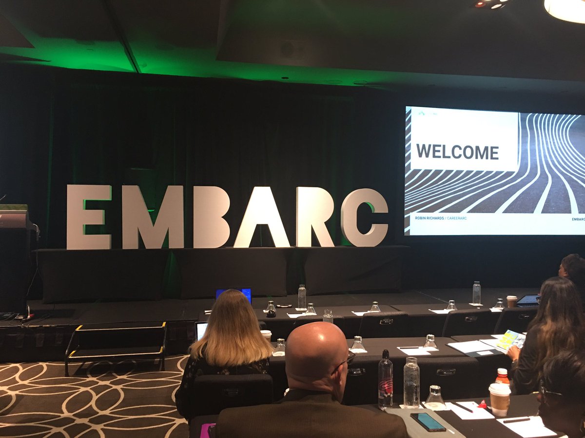 TangieRecruiter's tweet image. It’s kickin off! @CareerArc #EMBARC conference. So excited!