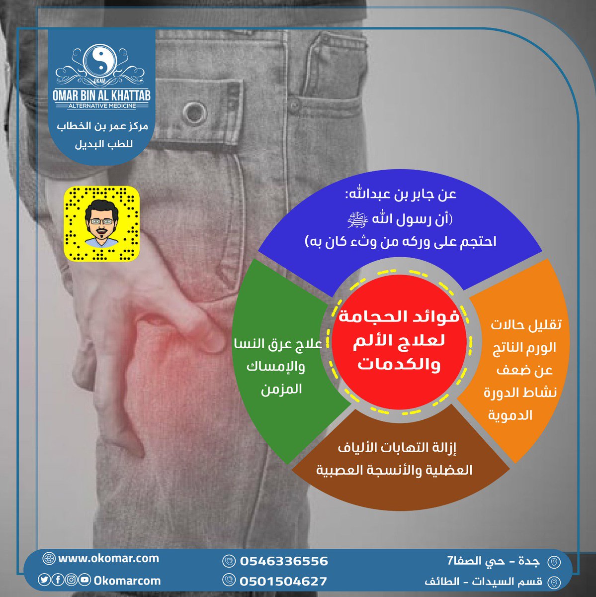 okomarcom's tweet image. تمتع بالنشاط والحيوية وتخلص من خلايا الدم الهرمة والآلام والالتهابات العصبية

احجز جلستك الآن .. مركز مرخص
 بكادر طبي متخصص وبخبرة أكثر من 15 سنة

يوجد قسم خاص للنساء 

#الحجامة #عرق_النسا #الخميس_الونيس
#استمتع_بجميع_اوقاتك