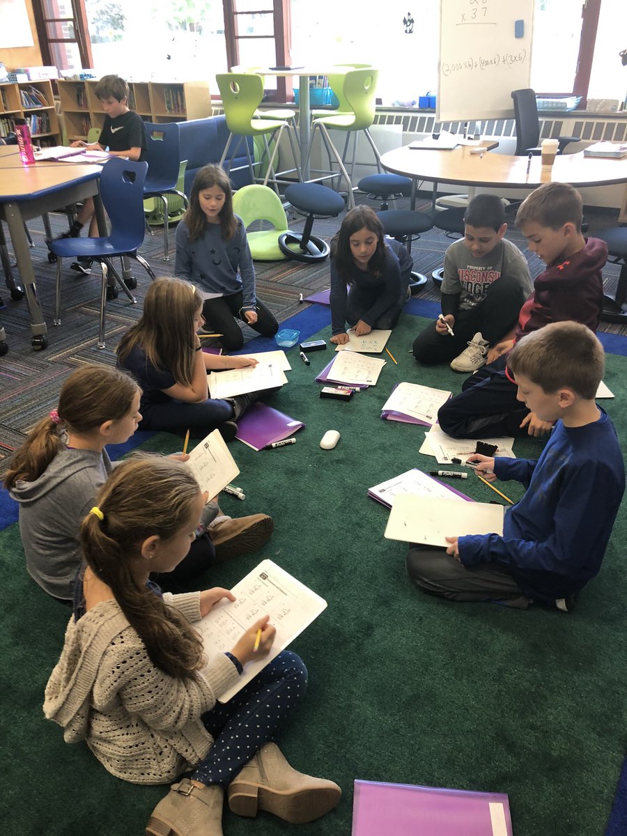 Amazing teamwork in math. They don’t even need me! #sp109 #engage109