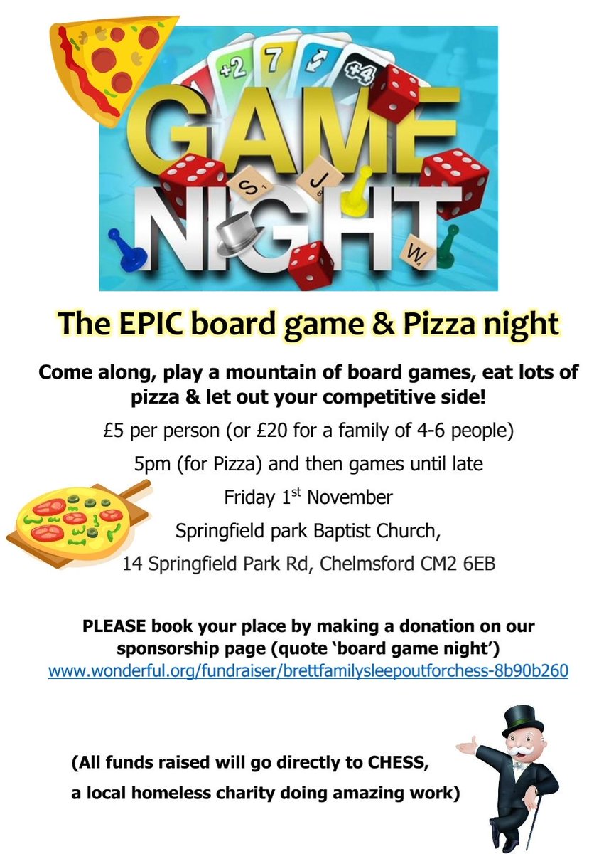 youthyrachel's tweet photo. Would anyone like to join our epic game night to raise funds for chess? Did I mention its going to be epic?! https://t.co/UyfAAxlNzO