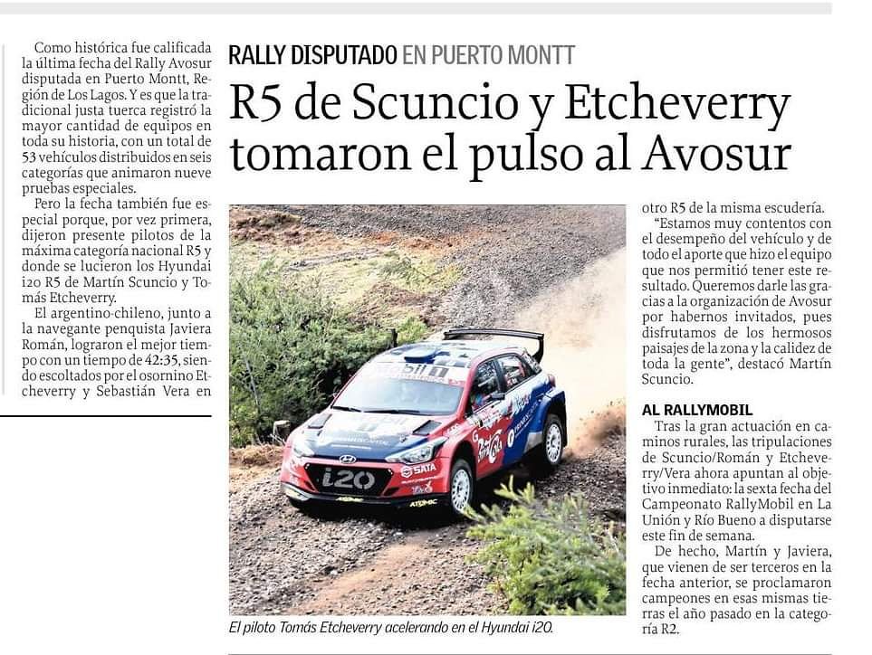 El Sur destaca el triunfo en sus R5 de  Martin y Tomás en Avosur ¡Grandes recuerdos! #RSMotorsport #PointColaRacing #Isopower #GiroEstrategico

elsur.cl/impresa/2019/1…