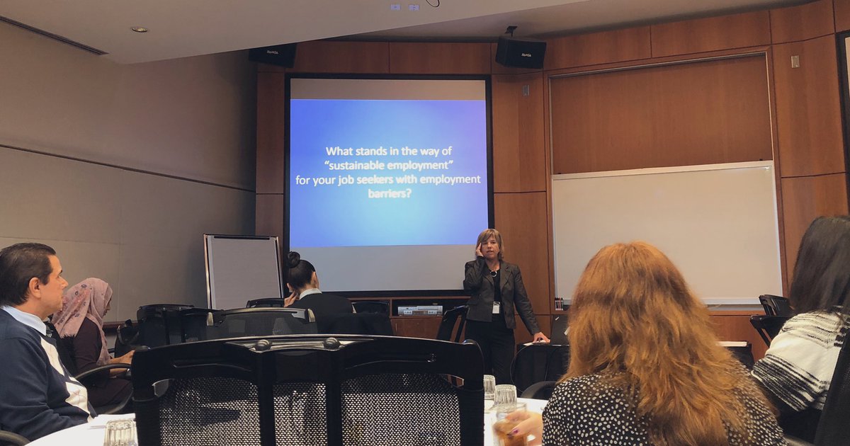 ceric_ca's tweet photo. #careerpros - How do you remove #employer perception to support #JobSeekers? Build employer networks. Develop trust with clients. Balance relationships between employers and jobseekers. @angelahoyt @onestep116 #perspective2019 https://t.co/6v4OukpFGR
