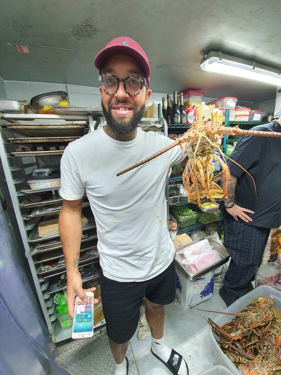 Trinifood's tweet photo. @goat_chef is loving the lobster that will be served at Krave for the #GoatoberTT fundraising dinner tonight. #goatobertt #goatisgood #goatober #kravetrinidad https://t.co/TGF8SX0W6S