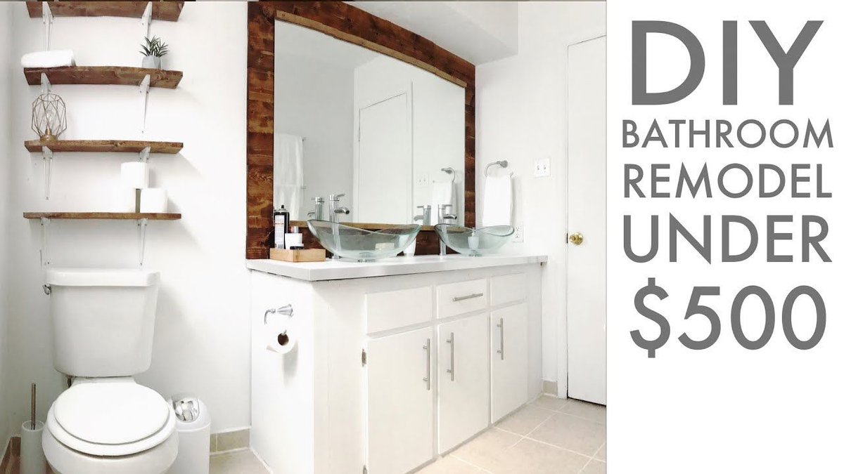 Renovate your bathroom for &lt;$500 courtesy of Mike Montgomery from <a href="/modernbuilds/">Modern Builds</a>
youtube.com/watch?v=ZeewhI…

We made a project on Pocketdoor with most of the products Mike used. Check it out: app.pocketdoor.com/project/ju0tru…