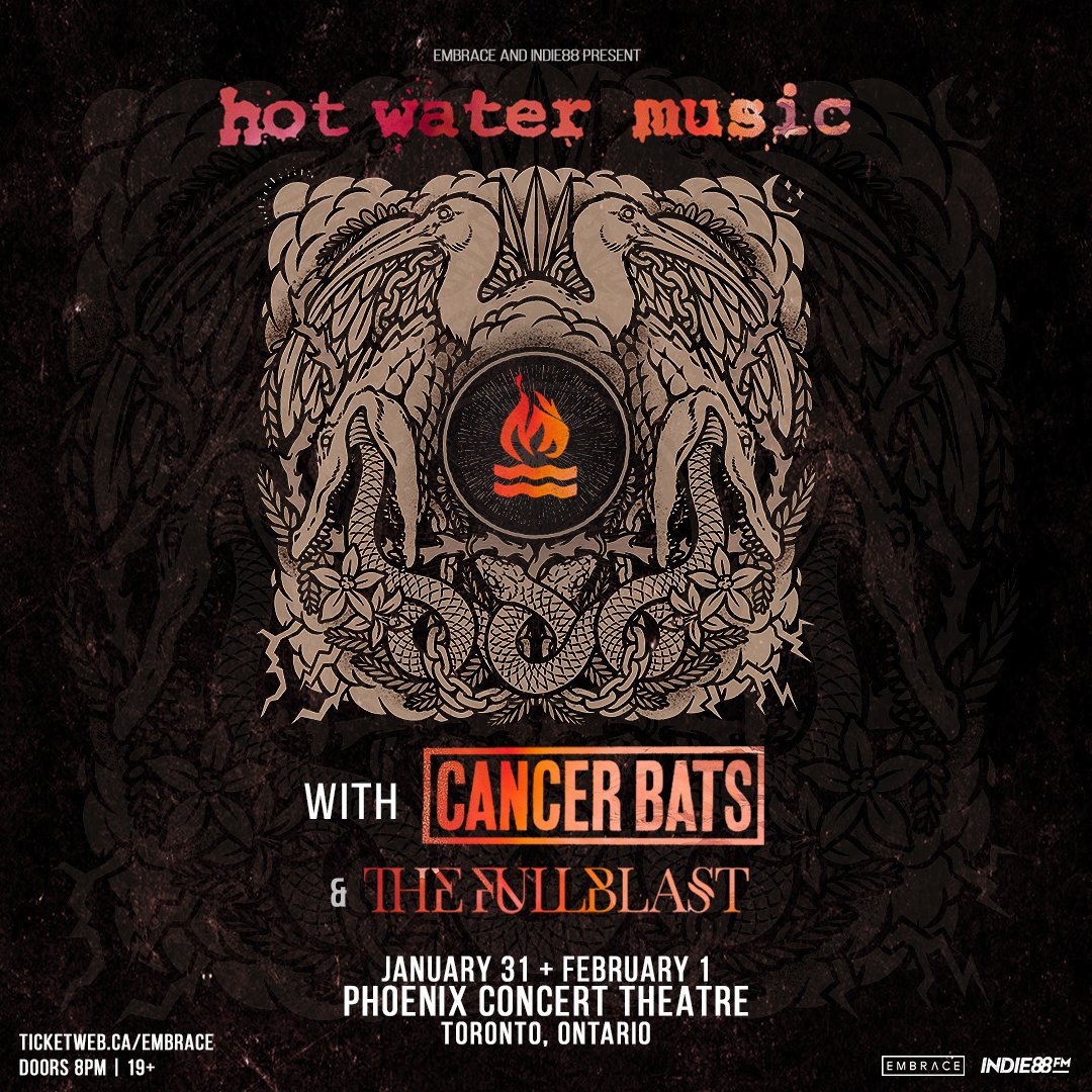 Embrace Presents (@embracepresents) on Twitter photo JUST ADDED: <a href="/TheFullblastRIP/">The Fullblast</a> round out a huge lineup when <a href="/HotWaterMusic/">Hot Water Music</a> and @CancerBats play The Phoenix on January 31st and February 1st! Grab tickets now at bit.lyHWMxPHOENIX. JUST ADDED: <a href="/TheFullblastRIP/">The Fullblast</a> round out a huge lineup when <a href="/HotWaterMusic/">Hot Water Music</a> and @CancerBats play The Phoenix on January 31st and February 1st! Grab tickets now at bit.lyHWMxPHOENIX.