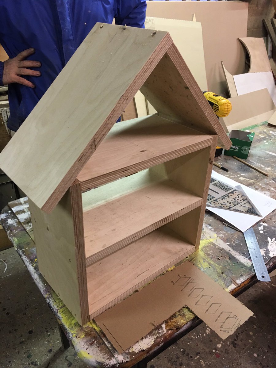 thebugbox1's tweet image. The first stage of making our prototypes for the bug house #studententerprise #bugbox