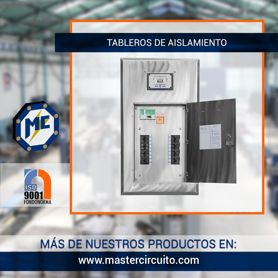 mastercircuito's tweet image. #MasterProductos Este tablero está diseñado para suministrar energía en áreas de cuidados intensivos o de coronarias, también puede ser utilizado en cuartos de procedimiento especiales, laboratorios cardiovasculares y salas de operaciones.

#mastercircuito #tableros #venezuela