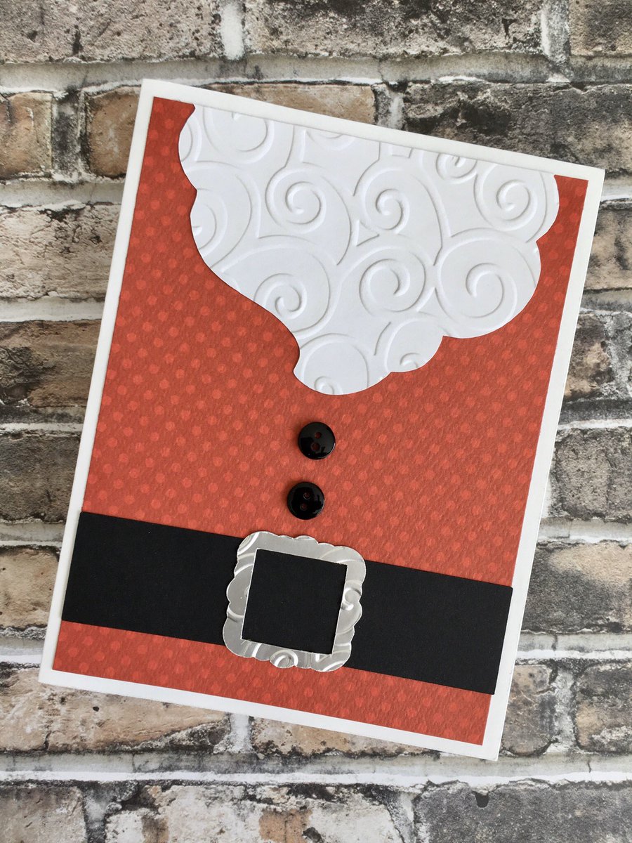 Papercutsnsuch's tweet image. Send your loved ones and friends a handmade card by you this year! I do all the work and you do all the fun! All the pieces are cut and all the embellishments are supplied. The only thing you need is adhesive. #santasuit #handmade #christmasdiy etsy.me/2QJGiIj