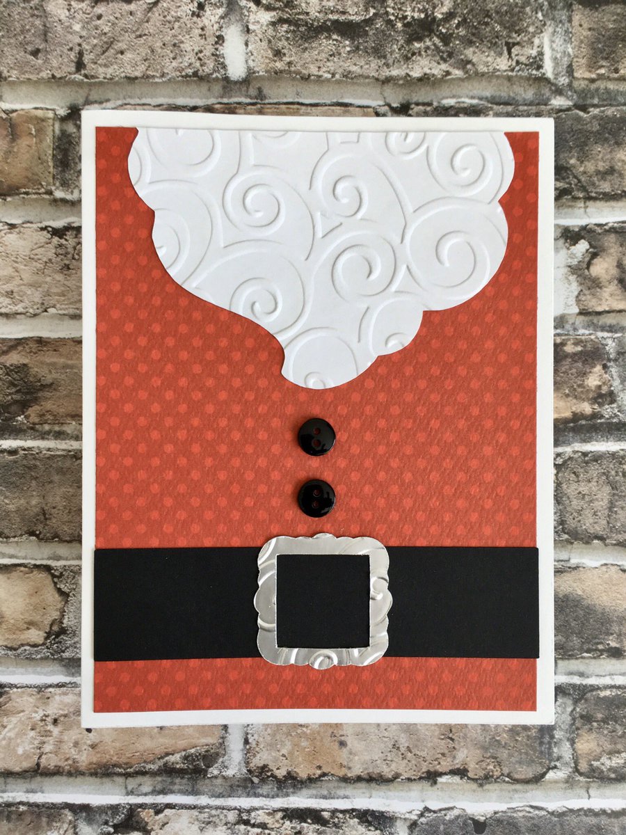 Papercutsnsuch's tweet image. Send your loved ones and friends a handmade card by you this year! I do all the work and you do all the fun! All the pieces are cut and all the embellishments are supplied. The only thing you need is adhesive. #santasuit #handmade #christmasdiy etsy.me/2QJGiIj