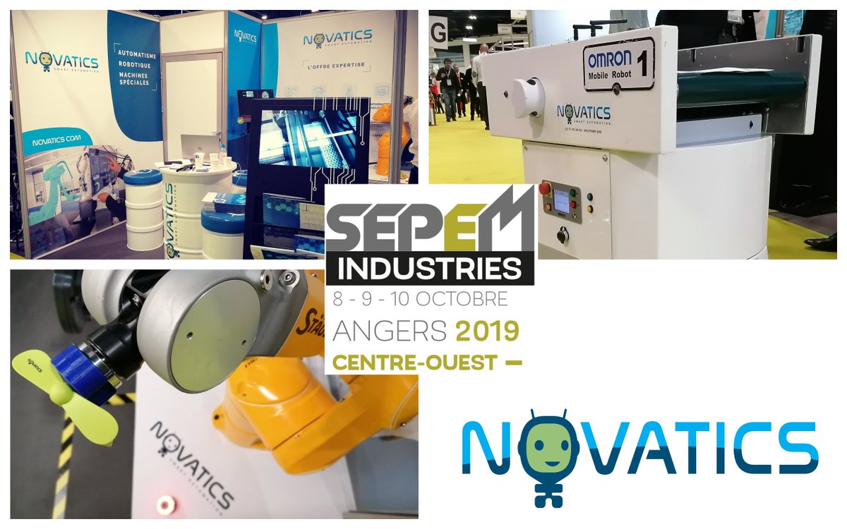 NOVATICS_France's tweet photo. Merci pour l’intérêt porté à notre société durant le salon SEPEM INDUSTRIES d’Angers. L’équipe commerciale est à votre disposition pour répondre à vos demandes de projets, n’hésitez pas à nous contacter au 0251463850 
@sepemindustries ndustries #staubli #omron#automatisme https://t.co/D6fjxEqJiX