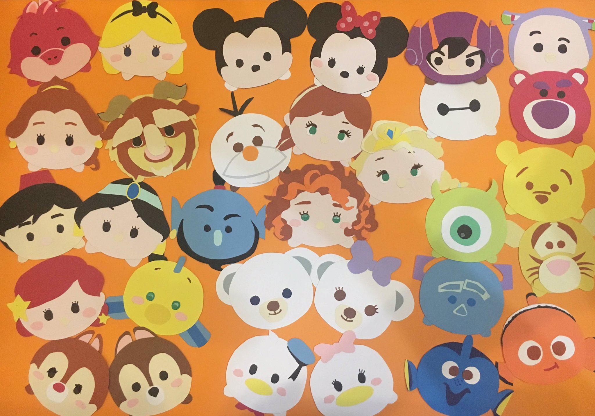 Naru Nishioka 色画用紙でツムツム 楽しく作れました これがどうなるかというと 艸 T Co Orxwuyh6wn Twitter